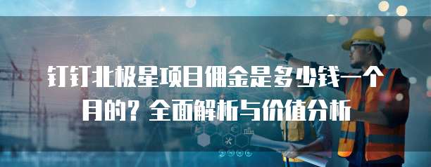 钉钉北极星项目佣金是多少钱一个月的？全面解析与价值分析