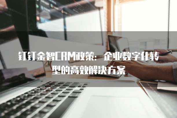 钉钉金智CRM政策:企业数字化转型的高效解决方案