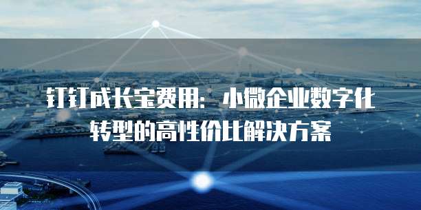 钉钉成长宝费用：小微企业数字化转型的高性价比解决方案