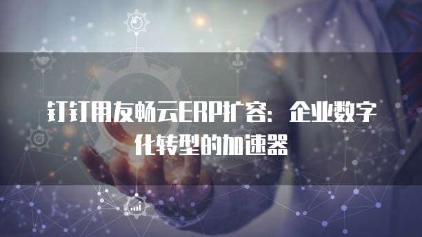 钉钉用友畅云ERP扩容:企业数字化转型的加速器