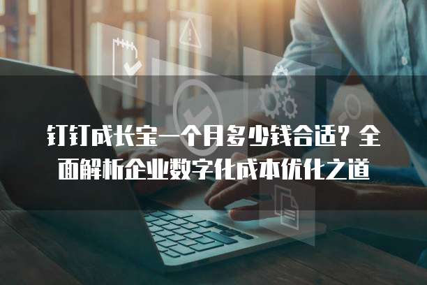 钉钉成长宝一个月多少钱合适?全面解析企业数字化成本优化之道