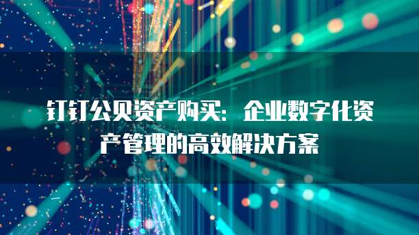 钉钉公贝资产购买:企业数字化资产管理的高效解决方案
