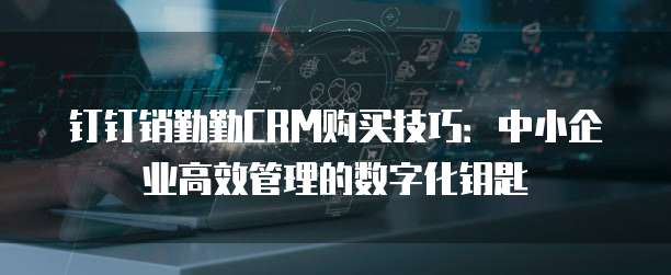 钉钉销勤勤CRM购买技巧:中小企业高效管理的数字化钥匙