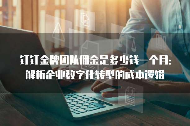 钉钉金牌团队佣金是多少钱一个月:解析企业数字化转型的成本逻辑