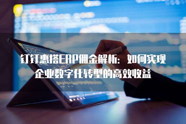 钉钉惠搭ERP佣金解析:如何实现企业数字化转型的高效收益