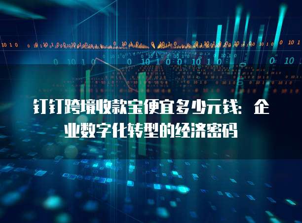 钉钉跨境收款宝便宜多少元钱:企业数字化转型的经济密码