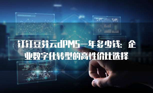 钉钉豆芽云dPMS一年多少钱:企业数字化转型的高性价比选择