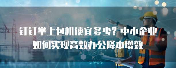 钉钉掌上包机便宜多少？中小企业如何实现高效办公降本增效