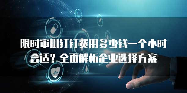 限时审批钉钉费用多少钱一个小时合适?全面解析企业选择方案