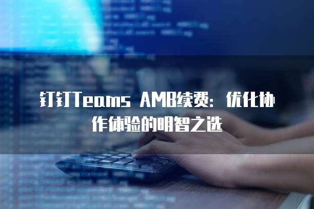 钉钉Teams AMB续费：优化协作体验的明智之选