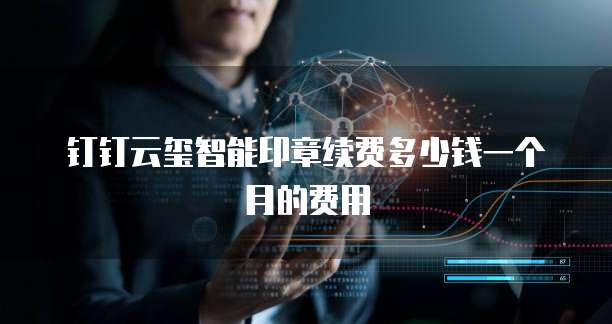 钉钉云玺智能印章续费多少钱一个月的费用