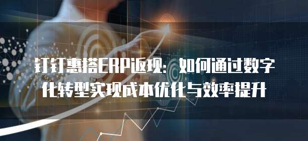 钉钉惠搭ERP返现：如何通过数字化转型实现成本优化与效率提升
