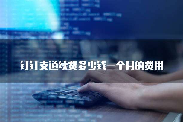 钉钉支道续费多少钱一个月的费用