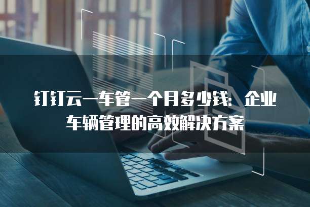 钉钉云一车管一个月多少钱:企业车辆管理的高效解决方案