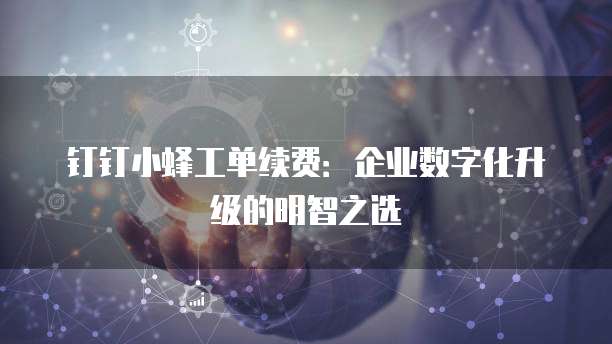 钉钉小蜂工单续费:企业数字化升级的明智之选