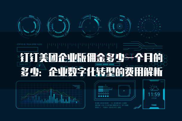 钉钉美团企业版佣金多少一个月的多少:企业数字化转型的费用解析