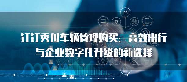 钉钉秀川车辆管理购买:高效出行与企业数字化升级的新选择