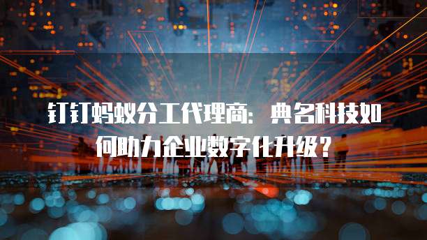钉钉蚂蚁分工代理商:典名科技如何助力企业数字化升级?