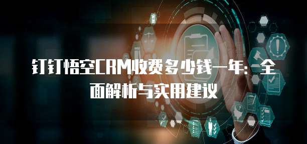 钉钉悟空CRM收费多少钱一年：全面解析与实用建议