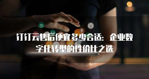 钉钉云售后便宜多少合适:企业数字化转型的性价比之选
