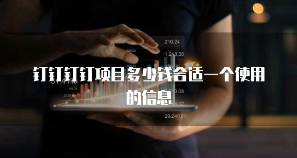 钉钉钉钉项目多少钱合适一个使用的信息