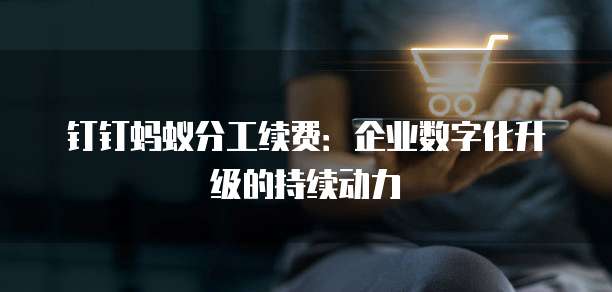 钉钉蚂蚁分工续费:企业数字化升级的持续动力