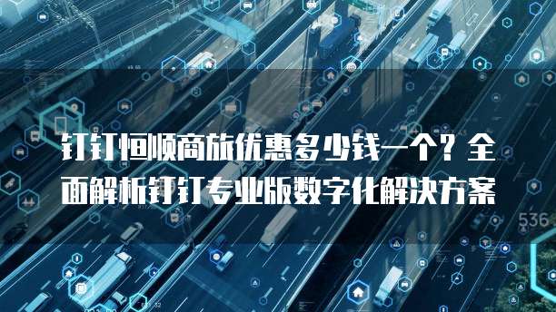 钉钉恒顺商旅优惠多少钱一个？全面解析钉钉专业版数字化解决方案