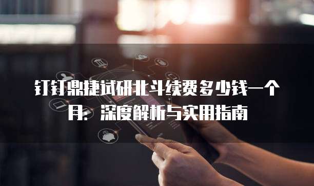 钉钉鼎捷试研北斗续费多少钱一个月：深度解析与实用指南