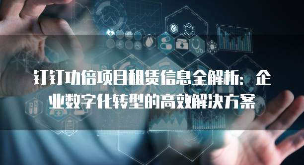 钉钉功倍项目租赁信息全解析:企业数字化转型的高效解决方案