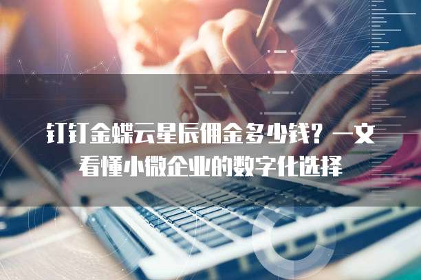 钉钉金蝶云星辰佣金多少钱？一文看懂小微企业的数字化选择