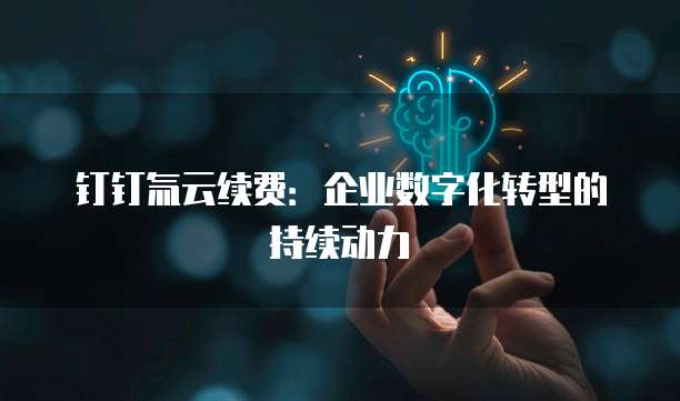 钉钉氚云续费:企业数字化转型的持续动力