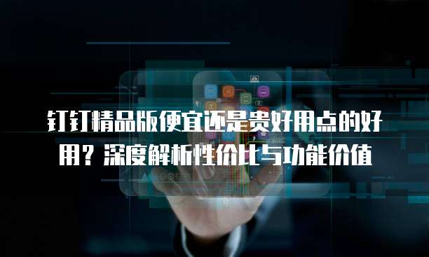 钉钉精品版便宜还是贵好用点的好用？深度解析性价比与功能价值