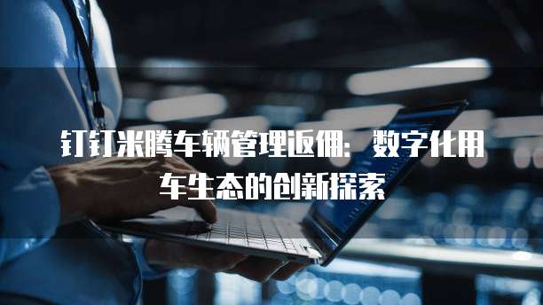 钉钉米腾车辆管理返佣:数字化用车生态的创新探索