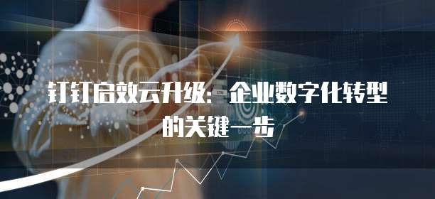钉钉启效云升级：企业数字化转型的关键一步
