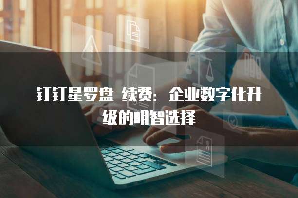 钉钉星罗盘 续费:企业数字化升级的明智选择