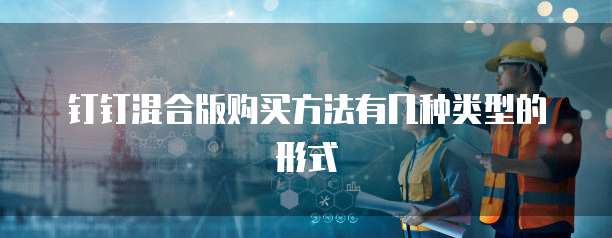钉钉混合版购买方法有几种类型的形式