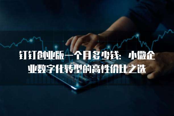 钉钉创业版一个月多少钱:小微企业数字化转型的高性价比之选
