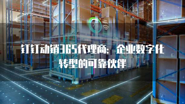 钉钉动销365代理商:企业数字化转型的可靠伙伴