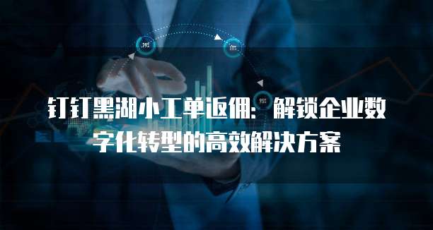 钉钉黑湖小工单返佣:解锁企业数字化转型的高效解决方案