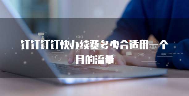 钉钉钉钉快办续费多少合适用一个月的流量