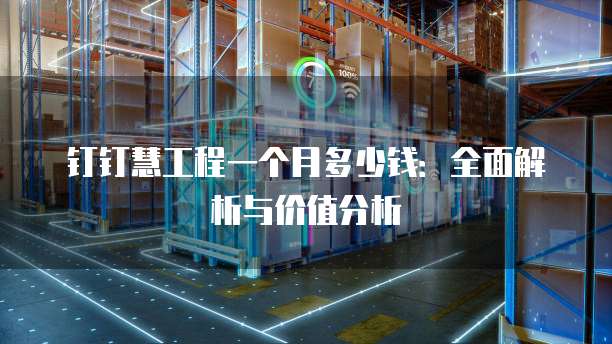 钉钉慧工程一个月多少钱:全面解析与价值分析