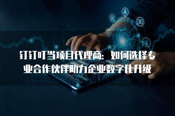钉钉叮当项目代理商:如何选择专业合作伙伴助力企业数字化升级