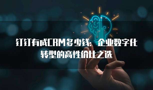 钉钉有成CRM多少钱:企业数字化转型的高性价比之选
