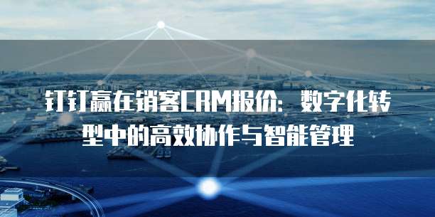 钉钉赢在销客CRM报价:数字化转型中的高效协作与智能管理