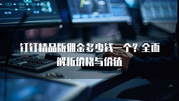钉钉精品版佣金多少钱一个?全面解析价格与价值