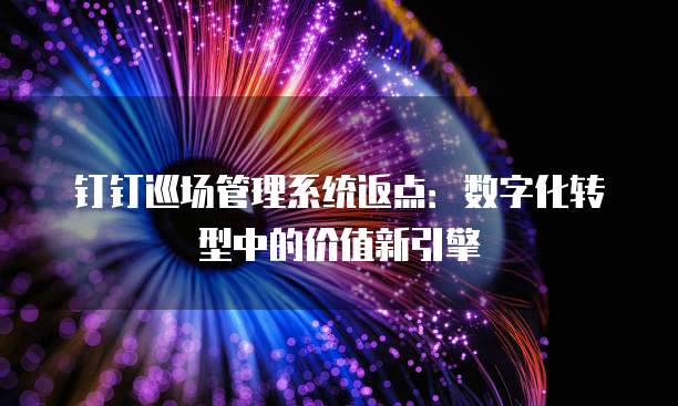 钉钉巡场管理系统返点:数字化转型中的价值新引擎