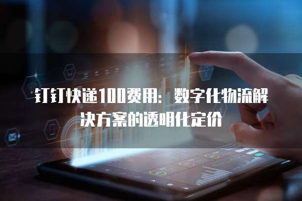 钉钉快递100费用:数字化物流解决方案的透明化定价