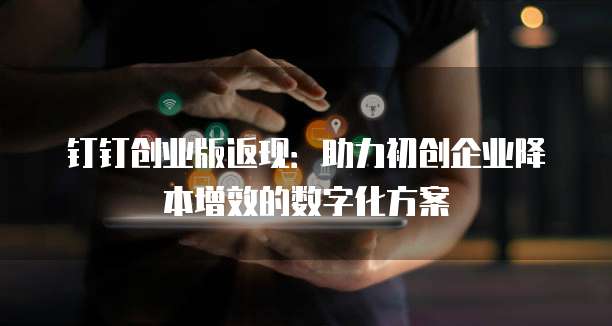 钉钉创业版返现：助力初创企业降本增效的数字化方案