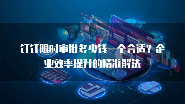 钉钉限时审批多少钱一个合适？企业效率提升的精准解法