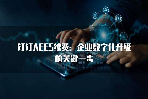 钉钉AEES续费:企业数字化升级的关键一步